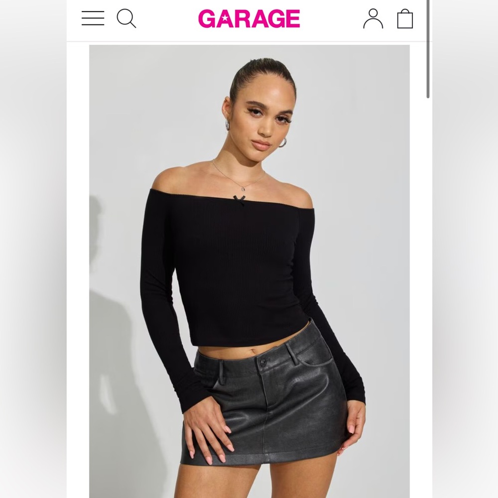 Garage Black Mini Skirt